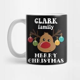 Family Christmas - Merry Christmas CLARK family, Family Christmas Reindeer T-shirt, Pjama T-shirt Mug